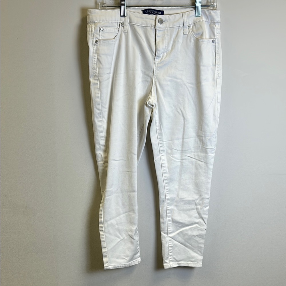 Celebrity Blues Women’s Size 10 Petite White Skinny Jeans